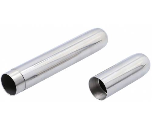 Μεταλλική Πουροθήκη Angelo για 1 Πούρο Ασημί- 17cm - Τιμή: 9,40€