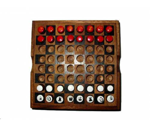 Ξύλινο Επιτραπέζιο Σκάκι Μικρό (Chess Small) - Τιμή: 12,00€