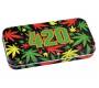 Metallic Cigarette Case Tin Box - 420 Rasta -  Price: 3,90€