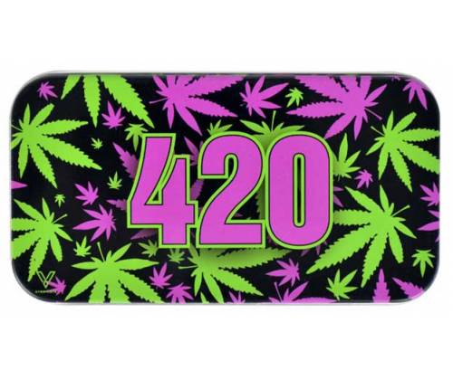 Metallic Cigarette Case Tin Box - 420 Retro -  Price: 3,90€