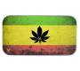 Metallic Cigarette Case Tin Box - Rasta Leaf -  Price: 3,90€