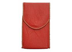 Χειροποίητη Δερμάτινη Θήκη για Πακέτο Τσιγάρων Κόκκινη - Μέγεθος 100άρι