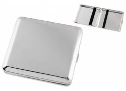 Angelo Cigarette case Metallic Chrome Satin.