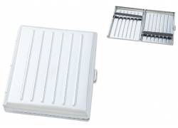Angelo Cigarette case Satin Chrome Metallic with Stripes