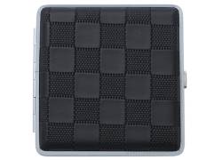 Gentelo Cigarette case Black - Embossed Checkboard