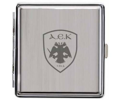 Μεταλλική Ταμπακιέρα με Ανεξίτηλη Χάραξη AEK - Τιμή: 11,00€