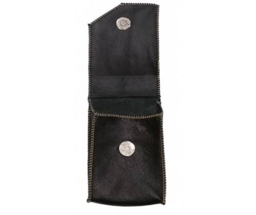 Χειροποίητη Δερμάτινη Θήκη για Πακέτο Τσιγάρων Μαύρο - Μέγεθος Slim - Τιμή: 9,90€