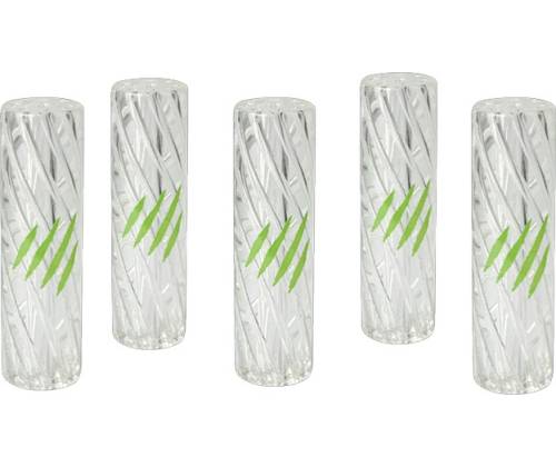 Γυάλινη Τζιβάνα 8mm με Στρογγυλό Επιστόμιο - 9 Holes Clear - Τιμή: 6,50€