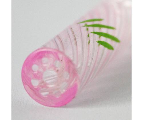 Γυάλινη Τζιβάνα 8mm με Στρογγυλό Επιστόμιο - 9 Holes Pink - Τιμή: 6,50€