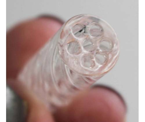 Glass Tips Regular 10mm with round mouthpiece 7 Holes Clear - 1 pc. - Price: 5,50€