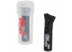 Monkey King Γυάλινη Τζιβάνα Regular 8mm με Πεπλατυσμένο Επιστόμιο - Μαύρη