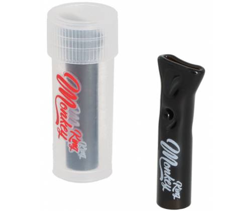 Monkey King Γυάλινη Τζιβάνα Regular 8mm με Πεπλατυσμένο Επιστόμιο - Μαύρη - Τιμή: 3,50€