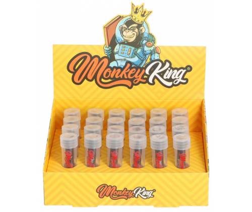 Monkey King Γυάλινη Τζιβάνα Regular 8mm με Πεπλατυσμένο Επιστόμιο - Μαύρη - Τιμή: 3,50€