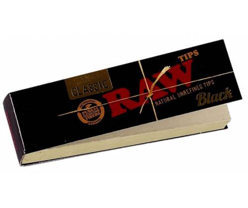 RAW Tips Black Τζιβάνα Μαύρη - Aκατέργαστη 50τεμ. - Τιμή: 10,00€