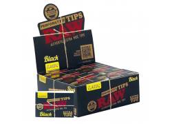 RAW Tips Black Τζιβάνα Μαύρη Φαρδιά Extra Wide - Aκατέργαστη 40φ. - 36τεμ.
