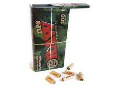 RAW Pre-Rolled Tips Τζιβάνα Σε Μεταλλικό Κουτί Camo Limited Edition - Προτυλιγμένη 100τεμ.