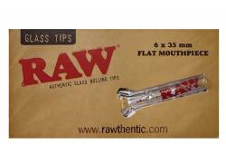 RAW Roor Glass Tip - Γυάλινη Τζιβάνα Slim με Πεπλατυσμένο Επιστόμιο