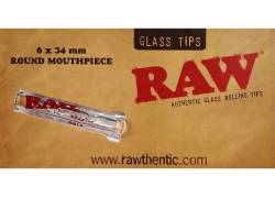 RAW Roor Glass Tip - Γυάλινη Τζιβάνα Slim με Στρογγυλό Επιστόμιο