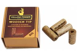 Ξύλινη Τζιβάνα Yellow Finger με Στρογγυλό Επιστόμιο 10τεμ - 2cm