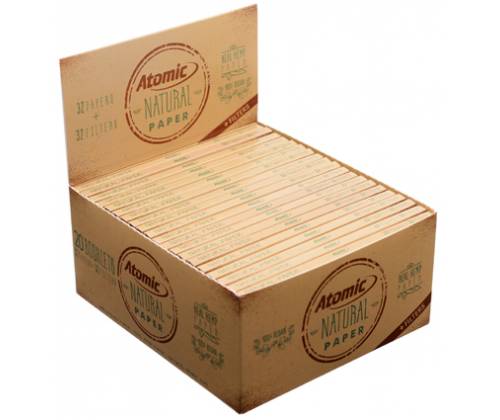 Atomic Rolling Papers Natural King Size Maxi Pack + 32 Tips -  Price: 0,84€