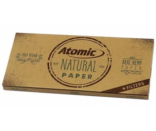 Atomic Rolling Papers Natural King Size Maxi Pack + 32 Tips -  Price: 0,84€