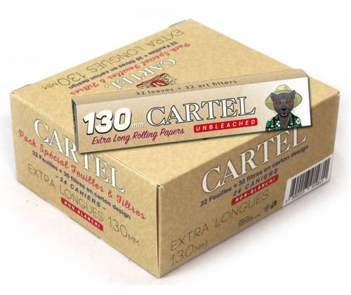 Cartel Χαρτάκια Special Pack Ακατέργαστο - King Size Slim Unbleached Extra Long 130mm & Τζιβάνες - 24τεμ. - Τιμή: 23,40€