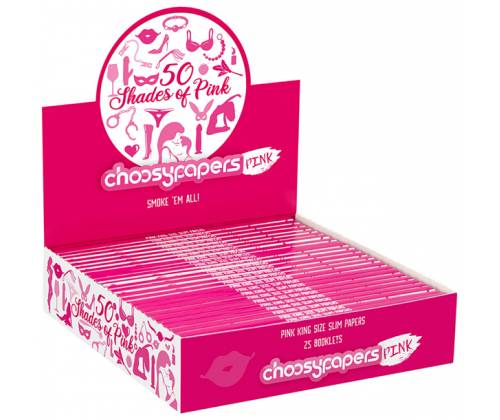 Choosypapers Χαρτάκια King Size Slim 32φ. - 50 Shades of Pink - Τιμή: 1,35€