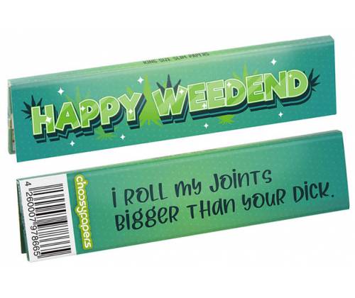 Choosypapers Rolling Papers King Size Slim 32f. - Happy Weekend -  Price: 1,35€