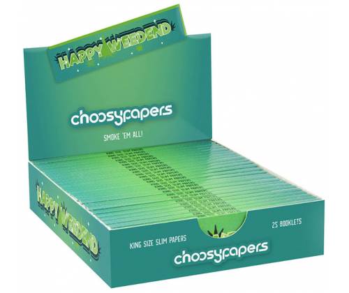 Choosypapers Rolling Papers King Size Slim 32f. - Happy Weekend -  Price: 1,35€