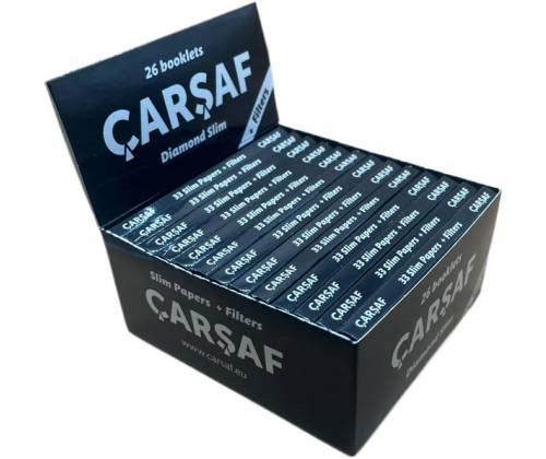 Carsaf Rolling Papers White King Size Slim 32ft. + Tips -  Price: 1,60€