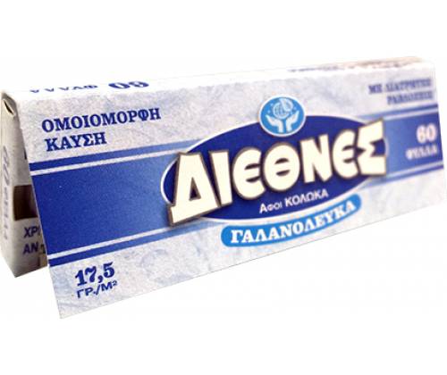 ΔΙΕΘΝΕΣ Χαρτάκια - Γαλάζιο - Τιμή: 0,25€