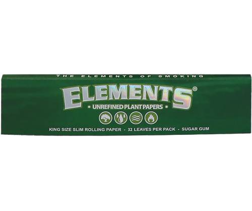 Elements Χαρτάκια - King Size Slim Green 32φ. - 50τεμ. - Τιμή: 23,50€