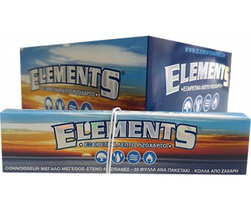 Elements Rolling Papers - Connoisseur - King Size Slim With Tips 24pcs -  Price: 23,00€