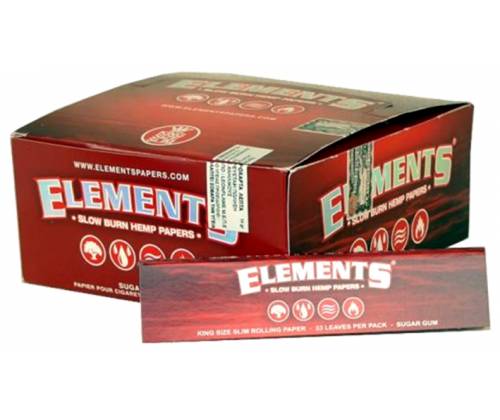 Elements Rolling Papers Hemp - 1¼ - King Size Slim 50pcs -  Price: 16,85€