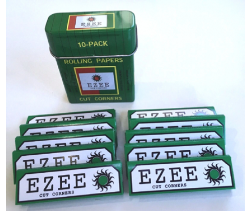Ezee Rolling Papers - Green 10 pieces Metal Box -  Price: 2,30€