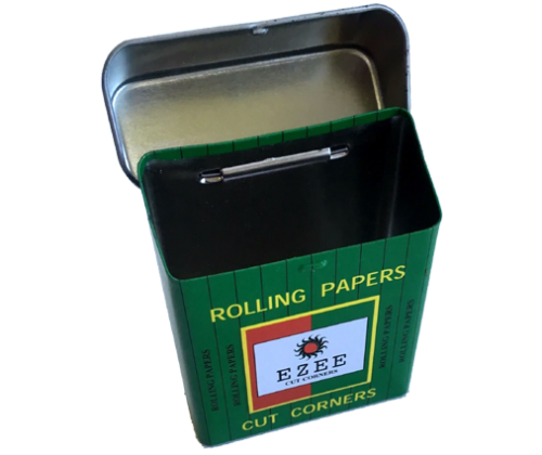 Ezee Rolling Papers - Green 10 pieces Metal Box -  Price: 2,30€