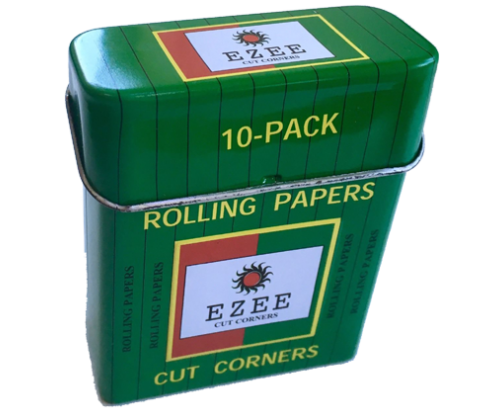 Ezee Rolling Papers - Green 10 pieces Metal Box -  Price: 2,30€