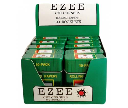 Ezee Rolling Papers - Green 10 pieces Metal Box -  Price: 2,30€