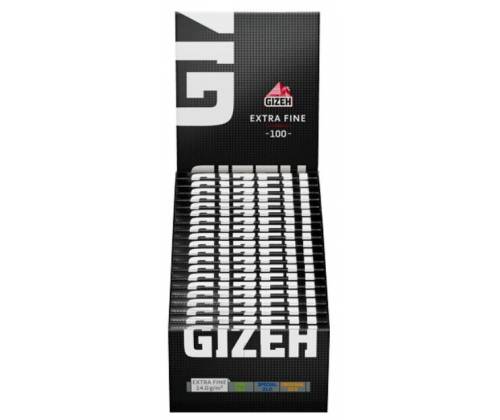 GIZEH Χαρτάκια Black Extra Fine Double 100φ. - Μαύρο με Μαγνήτη 20τεμ. - Τιμή: 9,90€