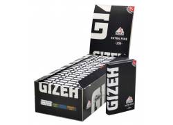 GIZEH Χαρτάκια Black Extra Fine Double 100φ. - Μαύρο με Μαγνήτη 20τεμ.