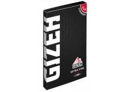 GIZEH Χαρτάκια Black Extra Fine Double 100φ. - Μαύρο με Μαγνήτη