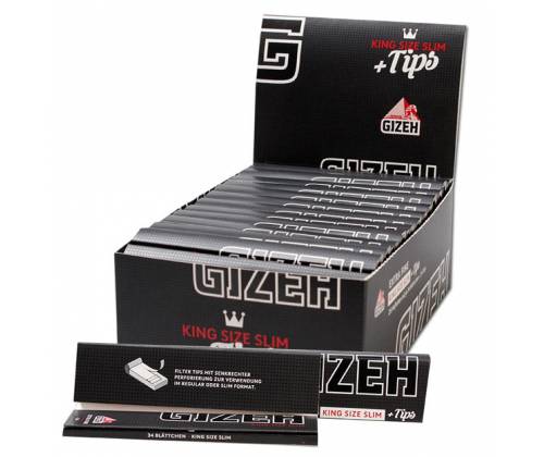 GIZEH Χαρτάκια Black King Size με Τζιβάνες - Μαγνητικό Κλείσιμο - Τιμή: 0,73€