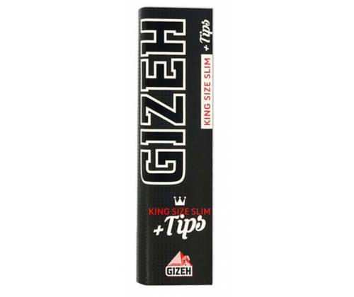 GIZEH Χαρτάκια Black King Size με Τζιβάνες - Μαγνητικό Κλείσιμο - Τιμή: 0,73€