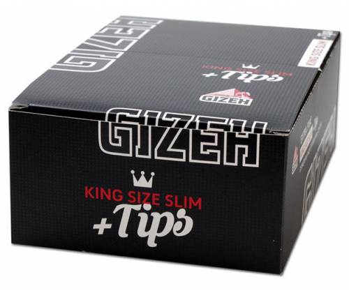 GIZEH Χαρτάκια Black King Size με Τζιβάνες - Μαγνητικό Κλείσιμο - Τιμή: 0,73€