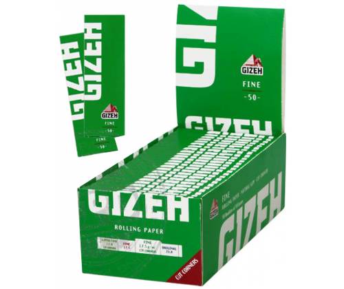 GIZEH Χαρτάκια Fine - Πράσινο 50τεμ. - Τιμή: 9,90€