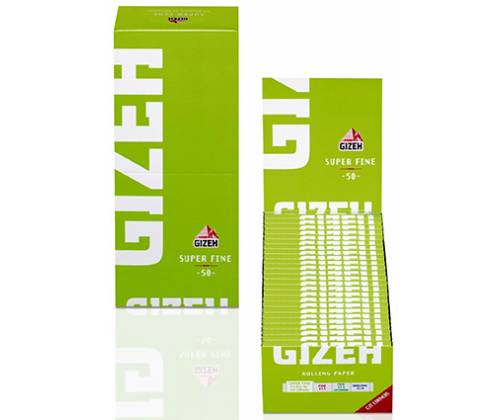 GIZEH Rolling Papers Super Fine - Light Green 50pcs -  Price: 12,50€