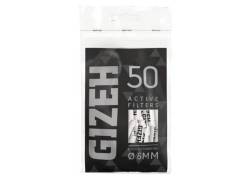 Φίλτρο Gizeh Extra Slim 50 Ενεργού Ανθρακα 6mm Bag - Μαύρο