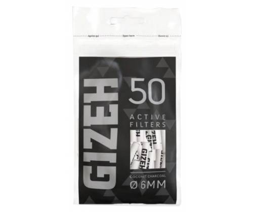 Φίλτρο Gizeh Extra Slim 50 Ενεργού Ανθρακα 6mm Bag - Μαύρο - Τιμή: 7,50€