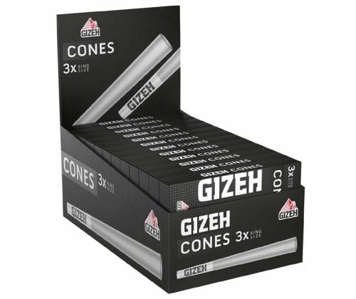 Gizeh Cone Κώνος Black - King Size 3τεμ. - Τιμή: 1,60€