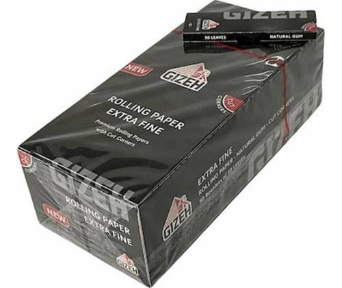 GIZEH Χαρτάκια Black Extra Fine - Μαύρο 50φ. - Τιμή: 0,23€